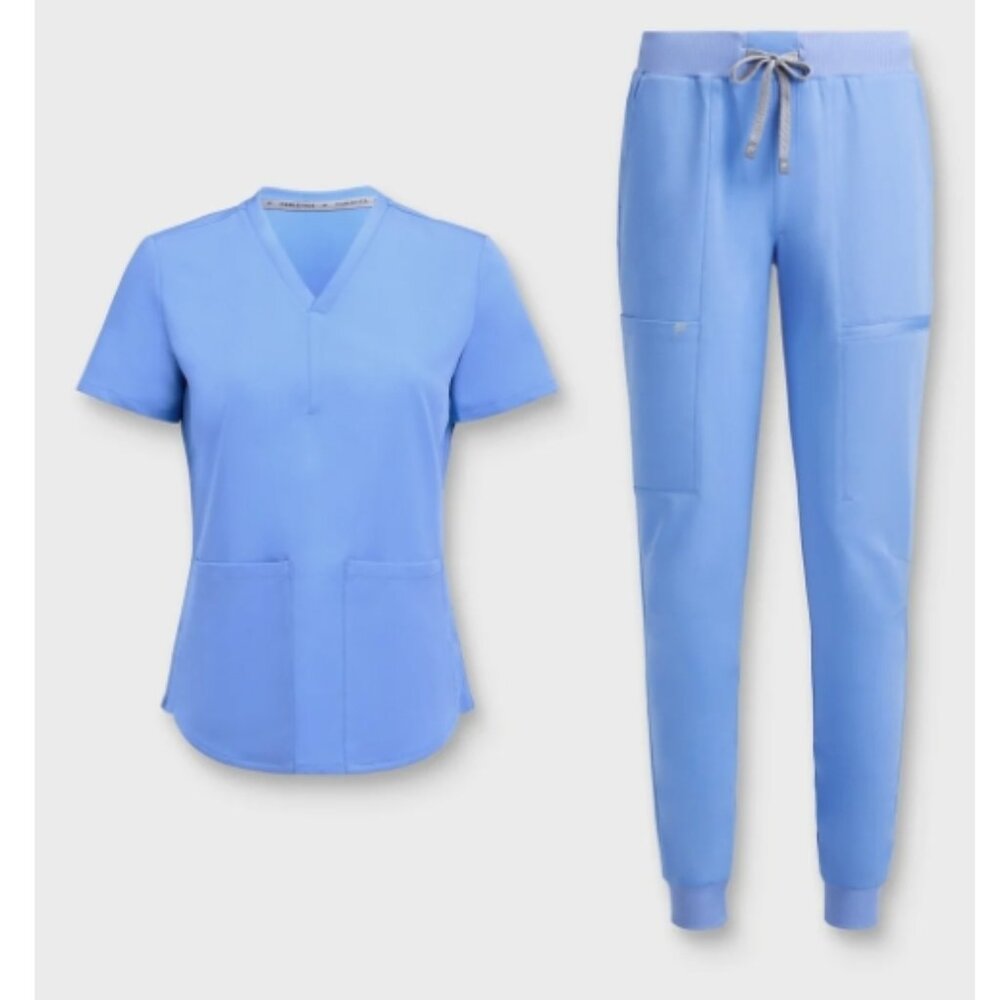 Fabletics scrub set cecil blue